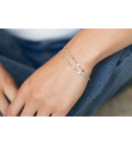 Bracelet Argent 925/1000, La Garçonne Diamant, 20300031