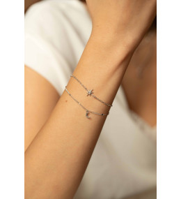 Bracelet Argent 925/1000, La Garçonne Diamant, 20300043