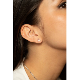 Boucles d'oreilles Argent 925/1000, La Garçonne Diamant, 20400042