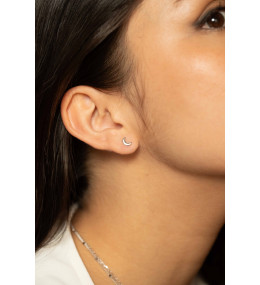 Boucles d'oreilles Argent 925/1000, La Garçonne Diamant, 20400042
