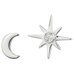 Boucles d'oreilles Argent 925/1000, La Garçonne Diamant, 20400042
