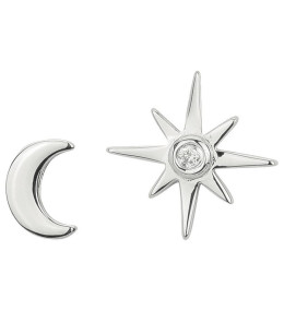 Boucles d'oreilles Argent 925/1000, La Garçonne Diamant, 20400042