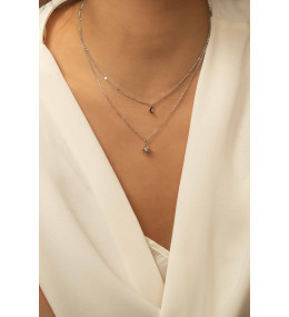 Collier Argent 925/1000, La Garçonne Diamant, 20700065