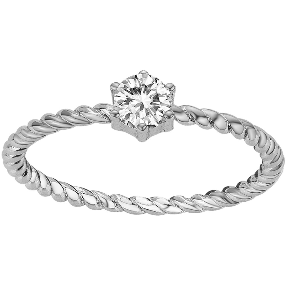 Bague Argent 925/1000 et 1 oxyde de zirconium by Stauffer
