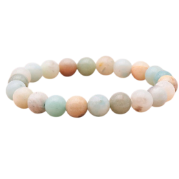Bracelet pierres naturelles 8mm amazonite multicolore B
