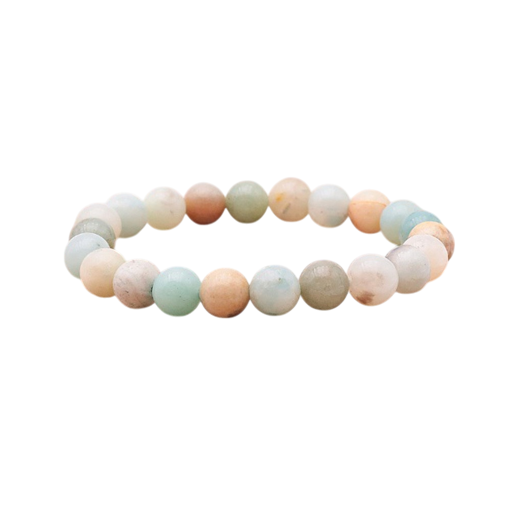 Bracelet pierres naturelles 8mm amazonite multicolore B