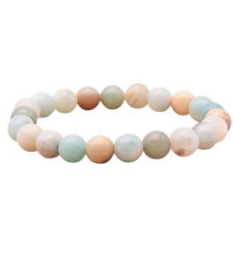 Bracelet pierres naturelles 8mm amazonite multicolore B