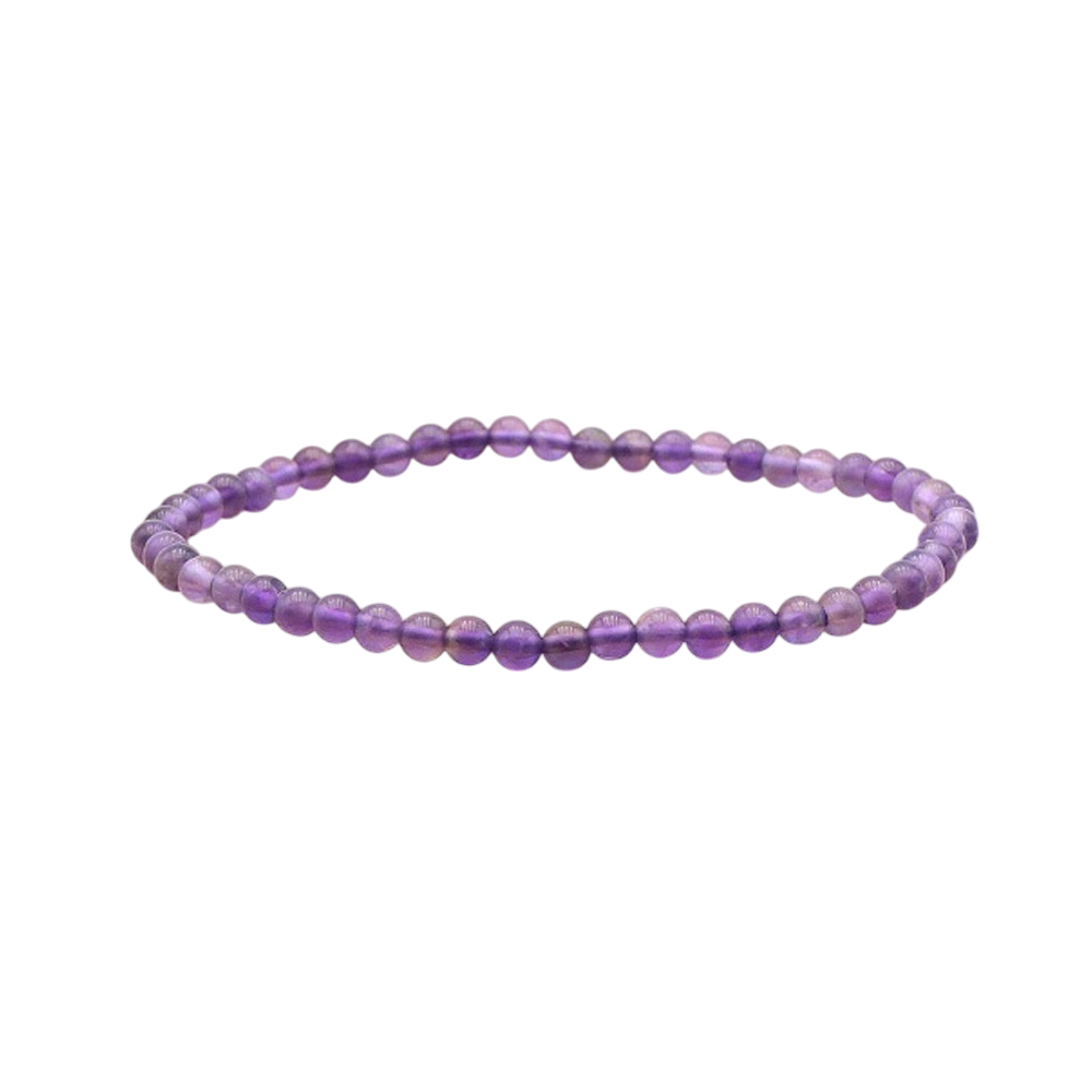 Bracelet pierres naturelles 4 mm améthyste brésil A