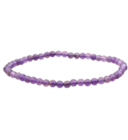 Bracelet pierres naturelles 4 mm améthyste brésil A