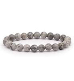 Bracelet pierres naturelles 8mm agate crazy lace grise A