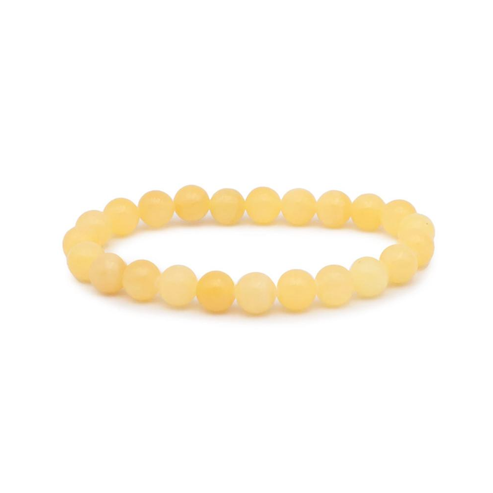 Bracelet pierres naturelles 8mm calcite orange AB