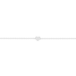 Bracelet Argent 925/1000, coeur et oxydes de zirconium by Stauffer