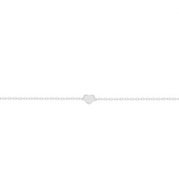 Bracelet Argent 925/1000, coeur et oxydes de zirconium by Stauffer
