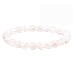 Bracelet pierres naturelles 8mm cristal de roche crack A