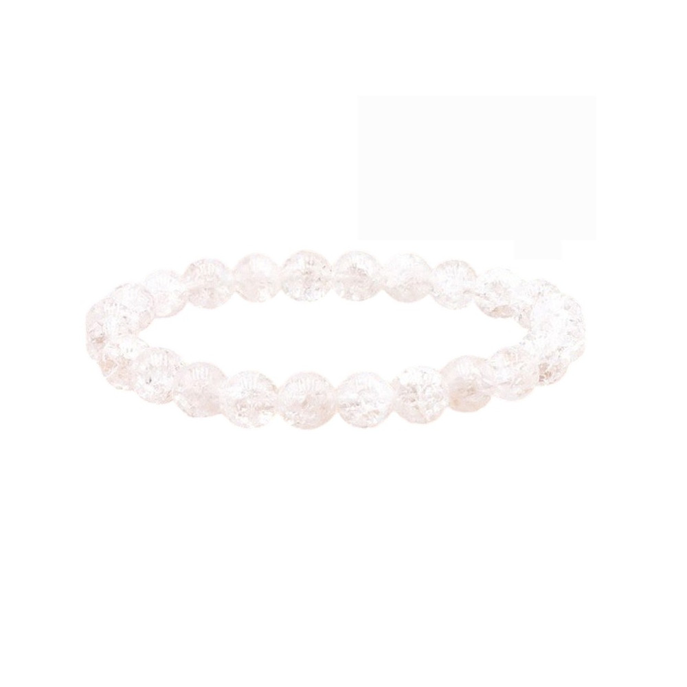 Bracelet pierres naturelles 8mm cristal de roche crack A