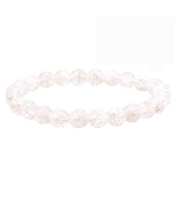 Bracelet pierres naturelles 8mm cristal de roche crack A