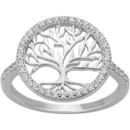 Bague Argent 925/1000, arbre de vie et 44 oxydes de zirconium by Stauffer