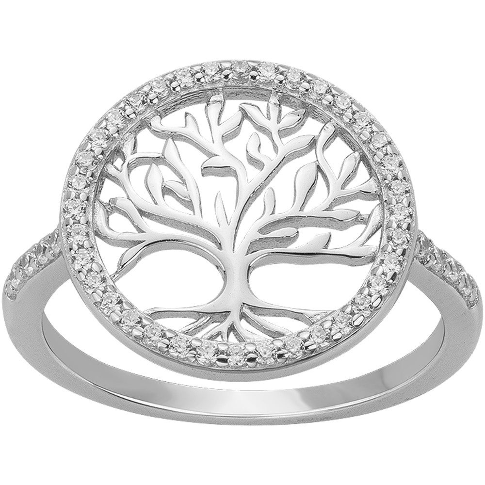 Bague Argent 925/1000, arbre de vie et 44 oxydes de zirconium by Stauffer