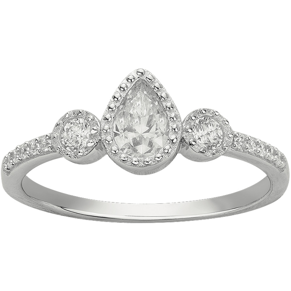 Bague Argent 925/1000 et 13 oxydes de zirconium by Stauffer