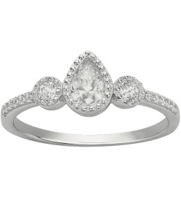 Bague Argent 925/1000 et 13 oxydes de zirconium by Stauffer