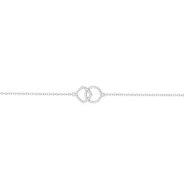 Bracelet argent 925/1000, double anneaux et oxydes de zirconium by Stauffer