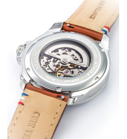 La Montre Homme Patrouille De France Athos 8, Automatique, acier, cuir et cadran vert 668143