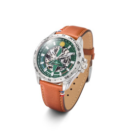 La Montre Homme Patrouille De France Athos 8, Automatique, acier, cuir et cadran vert 668143