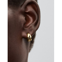 Les Boucles d'oreilles créoles Pandora Essence, Dunes en métal doré or jaune 585/1000, 263873C00