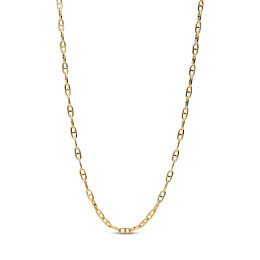 Collier Pandora Moments mailles forçat barrées en métal doré or jaune 585/1000 363899C00-55