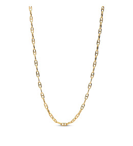 Collier Pandora Moments mailles forçat barrées en métal doré or jaune 585/1000 363899C00-55