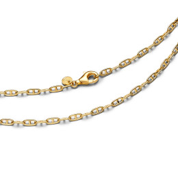 Le Collier Pandora Moments mailles forçat barrées en métal doré or jaune 585/1000 363899C00-55