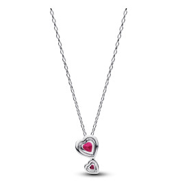 Collier Pandora Double Coeurs scintillant en argent 925/1000 393658C01-60