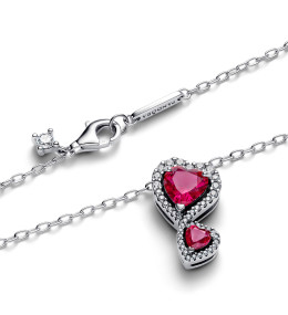 Collier Pandora Double Coeurs scintillant en argent 925/1000 393658C01-60
