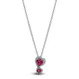 Collier Pandora Double Coeurs scintillant en argent 925/1000 393658C01-60