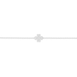 Bracelet argent 925/1000, fleur pavée Argent by Stauffer 70300486