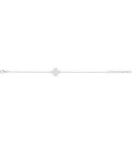 Le Bracelet argent 925/1000, fleur pavée Argent by Stauffer 70300486