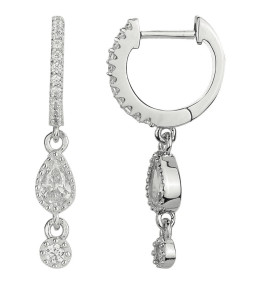 Boucles d'oreilles créoles pendantes argent 925/1000, Argent by Stauffer 70400750