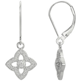 Boucles d'oreilles pendantes argent 925/1000, trèfle Argent by Stauffer 70400752
