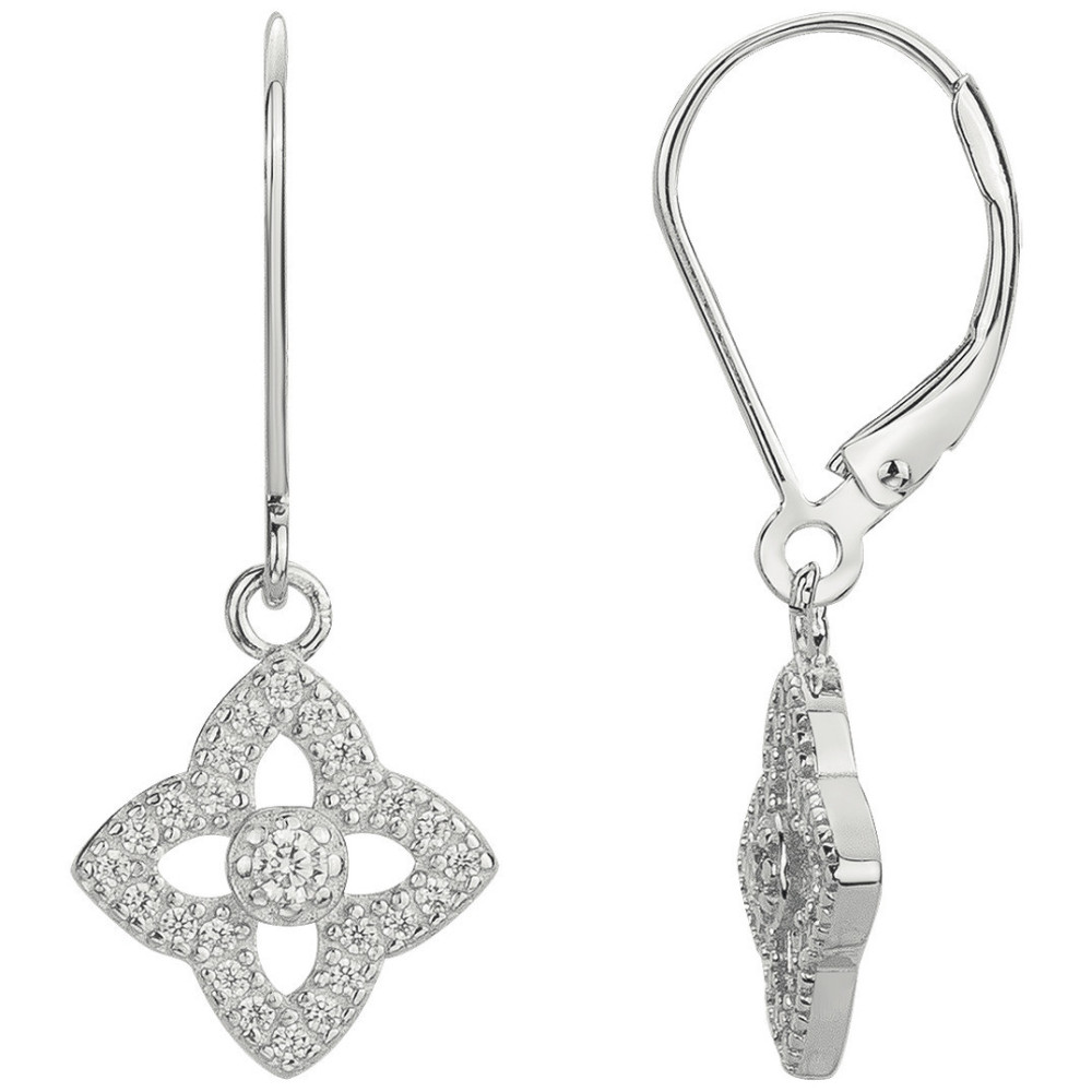 Boucles d'oreilles pendantes argent 925/1000, trèfle Argent by Stauffer 70400752