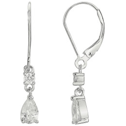 Boucles d'oreilles pendantes argent 925/1000, forme goutte Argent by Stauffer 70400758
