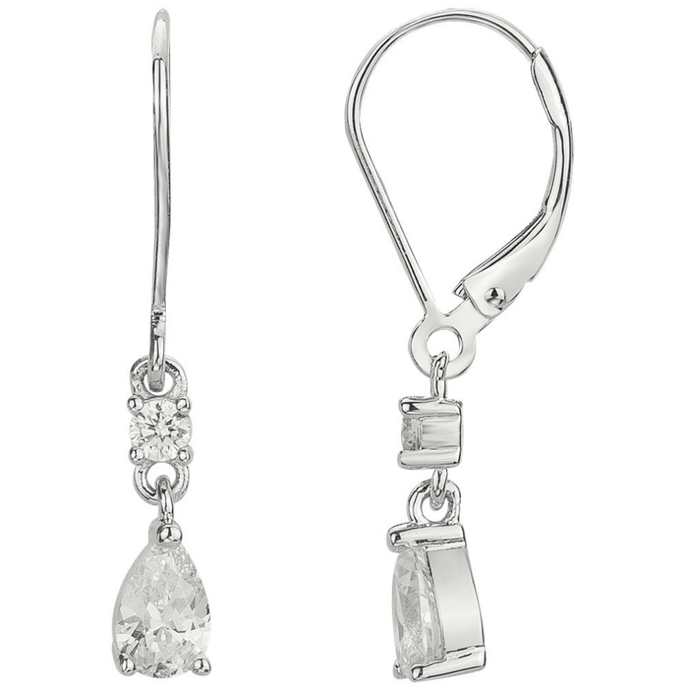 Boucles d'oreilles pendantes argent 925/1000, forme goutte Argent by Stauffer 70400758