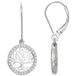 Boucles d'oreilles pendantes argent 925/1000, arbre de vie Argent by Stauffer 70400770