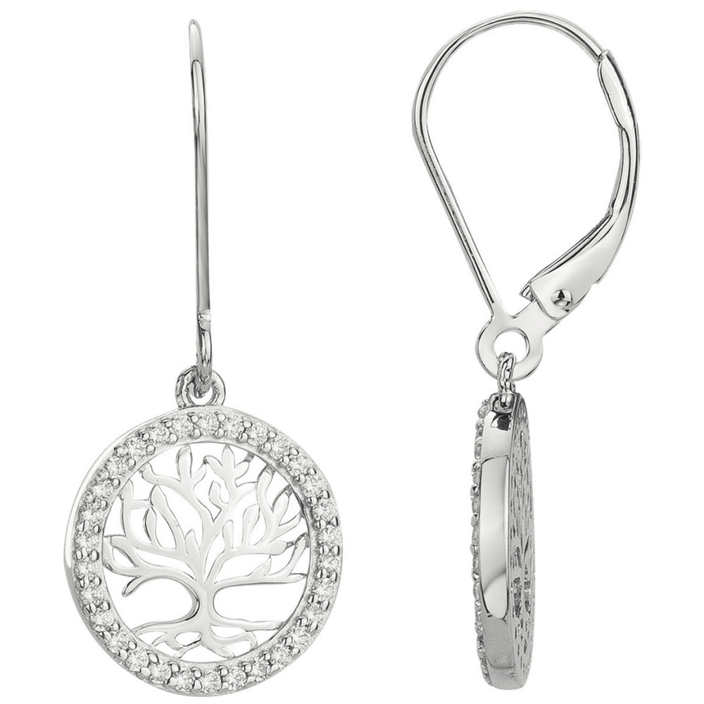 Boucles d'oreilles pendantes argent 925/1000, arbre de vie Argent by Stauffer 70400770