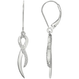 Boucles d'oreilles pendantes argent 925/1000, ruban Argent by Stauffer 70400770