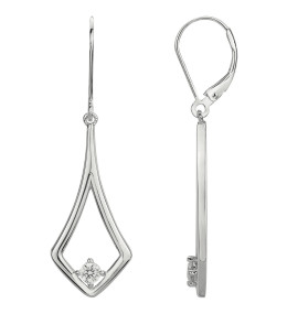 Boucles d'oreilles pendantes argent 925/1000, losange allongé Argent by Stauffer 70400776