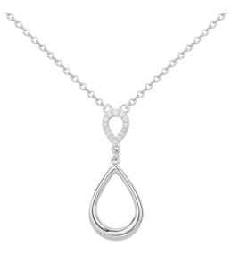 Collier argent 925/1000, forme de goutte Argent by Stauffer 70701018