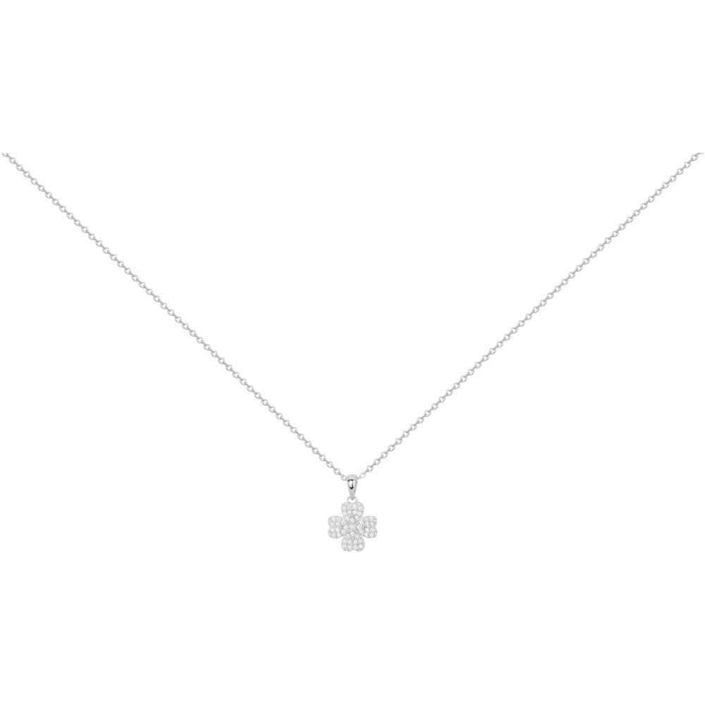 Collier argent 925/1000, fleur pavée Argent by Stauffer 70701036