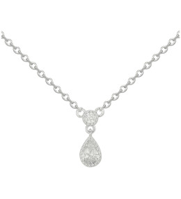 Collier argent 925/1000, double motif rond et goutte Argent by Stauffer 70701056