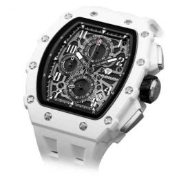 La Montre homme Tsar Bomba Elemental collection, biocéramique blanche TB8204B01