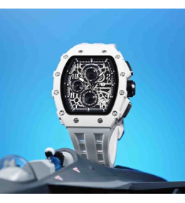 La Montre homme Tsar Bomba Elemental collection, biocéramique blanche TB8204B01